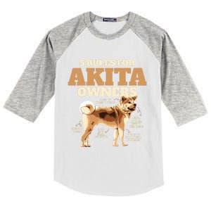 Funny Akita For Women Men Akita Owner Gifts Kids Colorblock Raglan Jersey