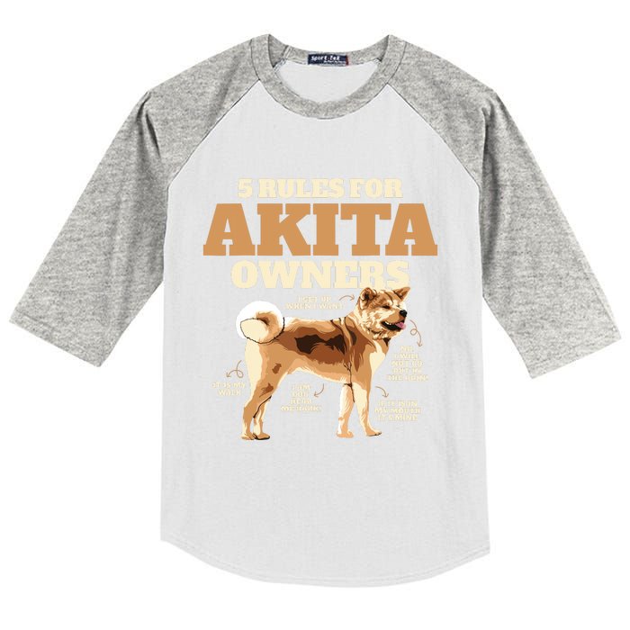 Funny Akita For Women Men Akita Owner Gifts Kids Colorblock Raglan Jersey