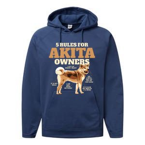 Funny Akita For Women Men Akita Owner Gifts Performance Fleece Hoodie