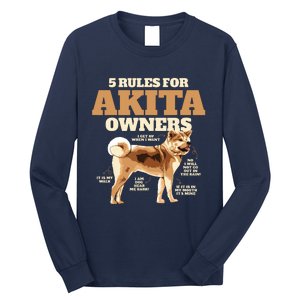 Funny Akita For Women Men Akita Owner Gifts Long Sleeve Shirt