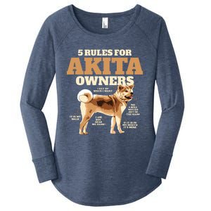 Funny Akita For Women Men Akita Owner Gifts Women's Perfect Tri Tunic Long Sleeve Shirt