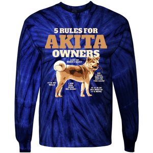 Funny Akita For Women Men Akita Owner Gifts Tie-Dye Long Sleeve Shirt