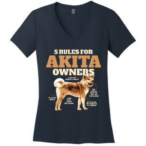 Funny Akita For Women Men Akita Owner Gifts Women's V-Neck T-Shirt