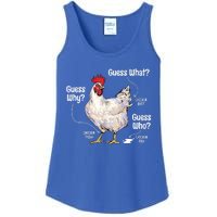 Funny Animal Farm Cute Gift Guess What Chicken Butt White Design Gift Ladies Essential Tank