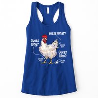 Funny Animal Farm Cute Gift Guess What Chicken Butt White Design Gift Womens Tank Top