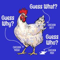 Funny Animal Farm Cute Gift Guess What Chicken Butt White Design Gift Womens Tank Top