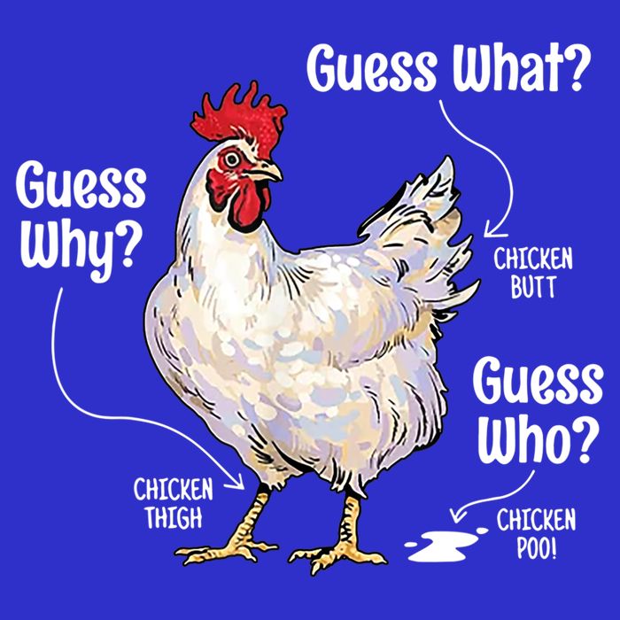 Funny Animal Farm Cute Gift Guess What Chicken Butt White Design Gift Womens Tank Top