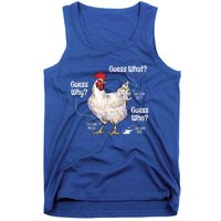 Funny Animal Farm Cute Gift Guess What Chicken Butt White Design Gift Tank Top