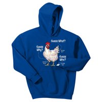 Funny Animal Farm Cute Gift Guess What Chicken Butt White Design Gift Kids Hoodie