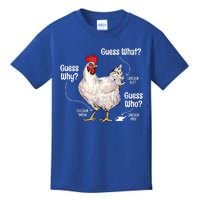 Funny Animal Farm Cute Gift Guess What Chicken Butt White Design Gift Kids T-Shirt