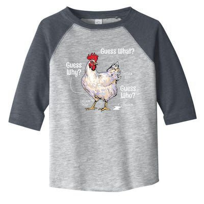 Funny Animal Farm Cute Gift Guess What Chicken Butt White Design Gift Toddler Fine Jersey T-Shirt