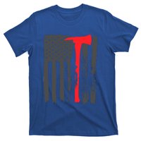 Fire American Flag Great Gift Thin Red Line Firefighter Gift T-Shirt