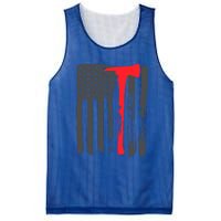 Fire American Flag Great Gift Thin Red Line Firefighter Gift Mesh Reversible Basketball Jersey Tank