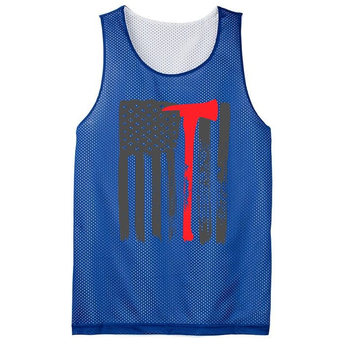 Fire American Flag Great Gift Thin Red Line Firefighter Gift Mesh Reversible Basketball Jersey Tank