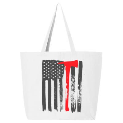 Fire American Flag Great Gift Thin Red Line Firefighter Gift 25L Jumbo Tote