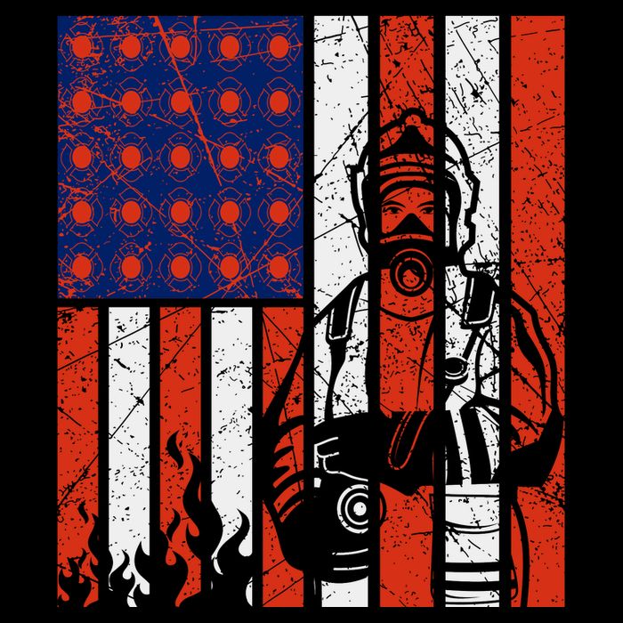 Firefighter American Flag City Backpack