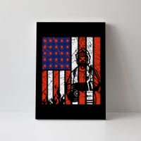 Firefighter American Flag Canvas