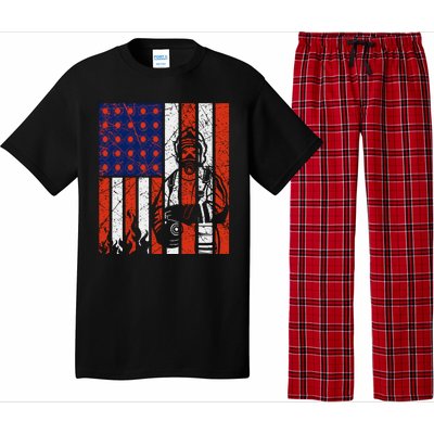 Firefighter American Flag Pajama Set