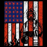 Firefighter American Flag Wool Snapback Cap