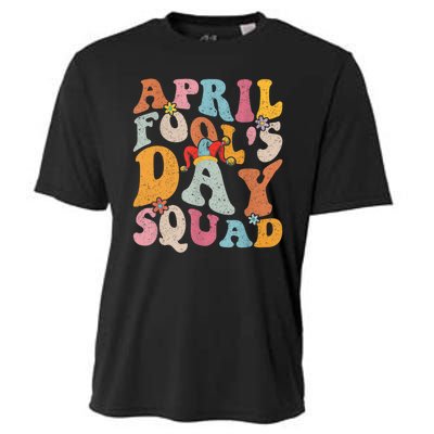 Funny April Fools Day Squad Pranks April Fool's Day Groovy Cooling Performance Crew T-Shirt