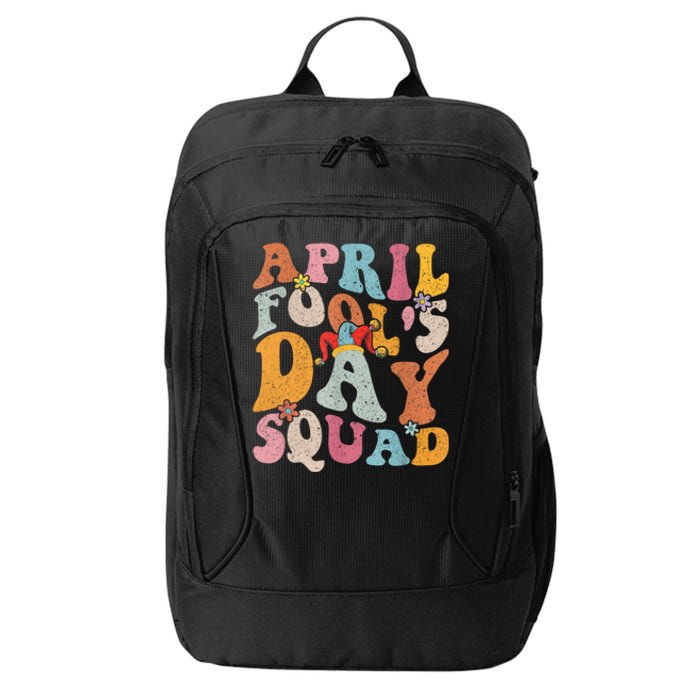 Funny April Fools Day Squad Pranks April Fool's Day Groovy City Backpack