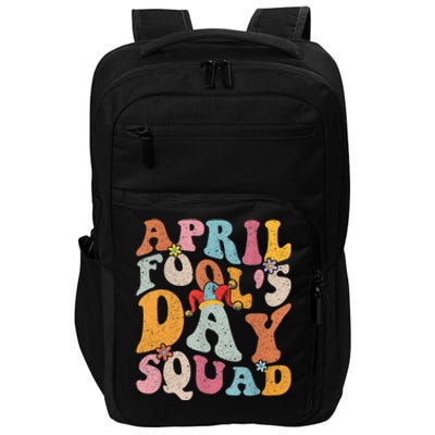 Funny April Fools Day Squad Pranks April Fool's Day Groovy Impact Tech Backpack