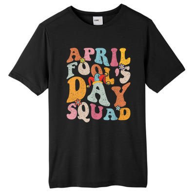 Funny April Fools Day Squad Pranks April Fool's Day Groovy Tall Fusion ChromaSoft Performance T-Shirt