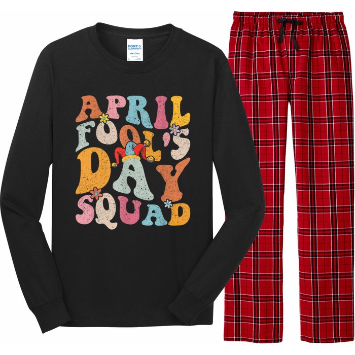 Funny April Fools Day Squad Pranks April Fool's Day Groovy Long Sleeve Pajama Set