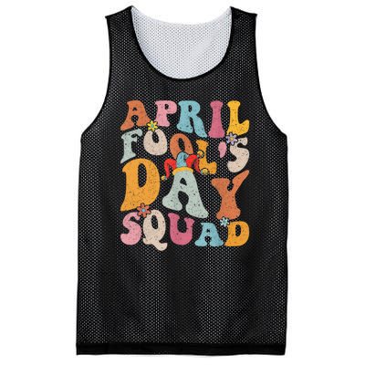 Funny April Fools Day Squad Pranks April Fool's Day Groovy Mesh Reversible Basketball Jersey Tank