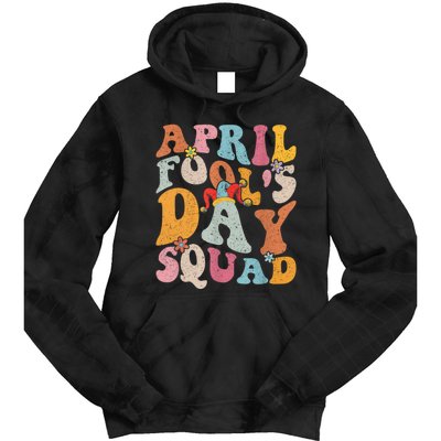 Funny April Fools Day Squad Pranks April Fool's Day Groovy Tie Dye Hoodie