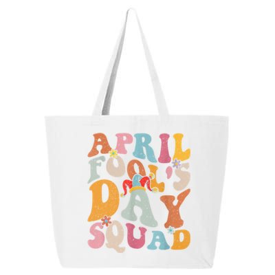 Funny April Fools Day Squad Pranks April Fool's Day Groovy 25L Jumbo Tote