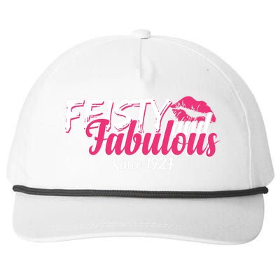 Feisty And Fabulous Since 1924 100th Birthday Snapback Five-Panel Rope Hat