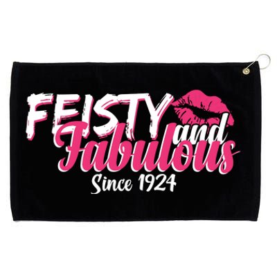 Feisty And Fabulous Since 1924 100th Birthday Grommeted Golf Towel