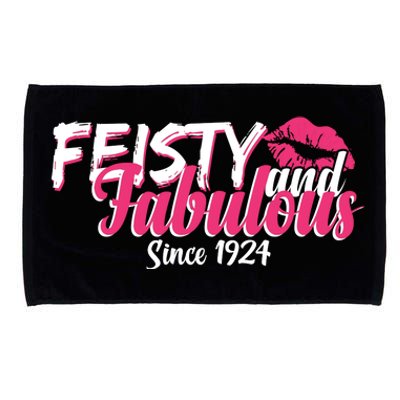 Feisty And Fabulous Since 1924 100th Birthday Microfiber Hand Towel