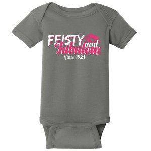 Feisty And Fabulous Since 1924 100th Birthday Baby Bodysuit