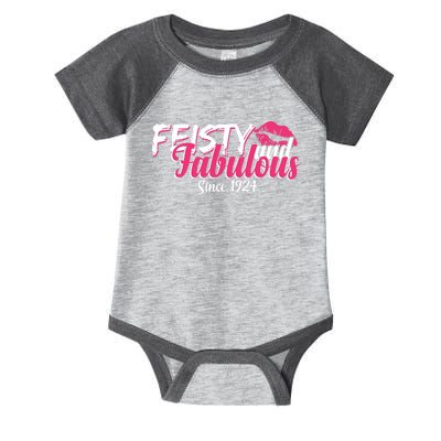 Feisty And Fabulous Since 1924 100th Birthday Infant Baby Jersey Bodysuit