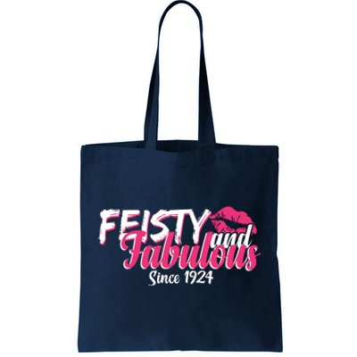 Feisty And Fabulous Since 1924 100th Birthday Tote Bag