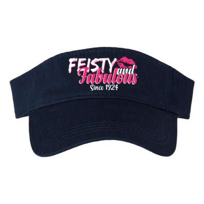 Feisty And Fabulous Since 1924 100th Birthday Valucap Bio-Washed Visor