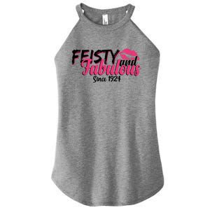 Feisty And Fabulous Since 1924 100th Birthday Women's Perfect Tri Rocker Tank