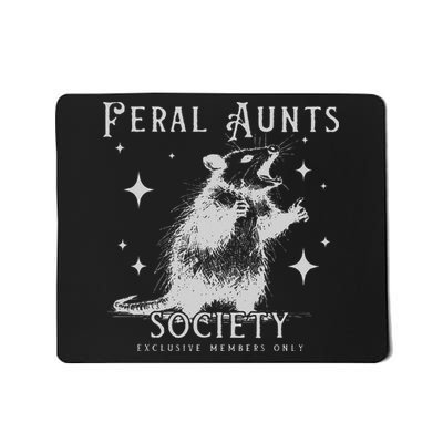 Funny Auntie Feral Aunts Build Character Raccoon Lover Mousepad