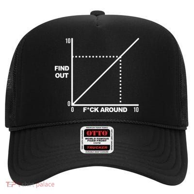 F Around Find Out High Crown Mesh Back Trucker Hat