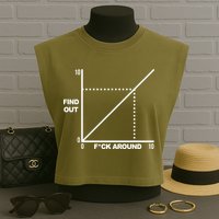 F Around Find Out Garment-Dyed Women's Muscle Tee