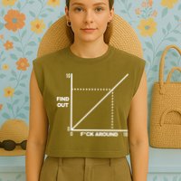 F Around Find Out Garment-Dyed Women's Muscle Tee