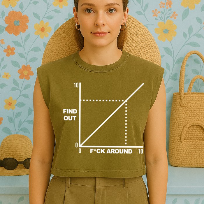 F Around Find Out Garment-Dyed Women's Muscle Tee