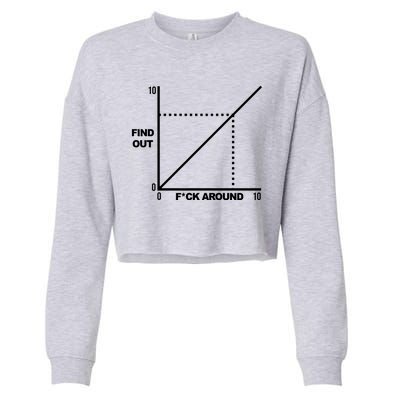 F Around Find Out Cropped Pullover Crew