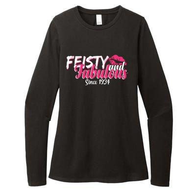 Feisty And Fabulous Since 1934 90th Birthday Womens CVC Long Sleeve Shirt