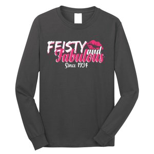 Feisty And Fabulous Since 1934 90th Birthday Long Sleeve Shirt