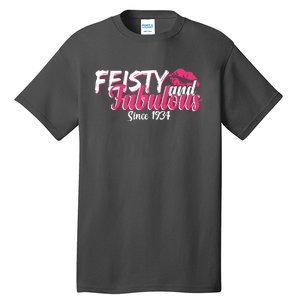 Feisty And Fabulous Since 1934 90th Birthday Tall T-Shirt