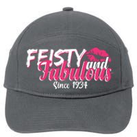 Feisty And Fabulous Since 1934 90th Birthday 7-Panel Snapback Hat