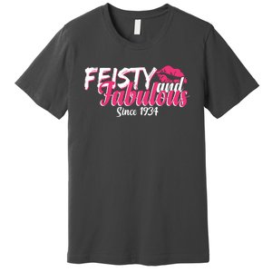 Feisty And Fabulous Since 1934 90th Birthday Premium T-Shirt